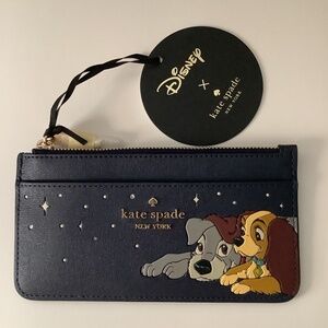 Kate Spade KH620 Disney X Kate Spade Lady And The Tramp Large Card Holder NWT